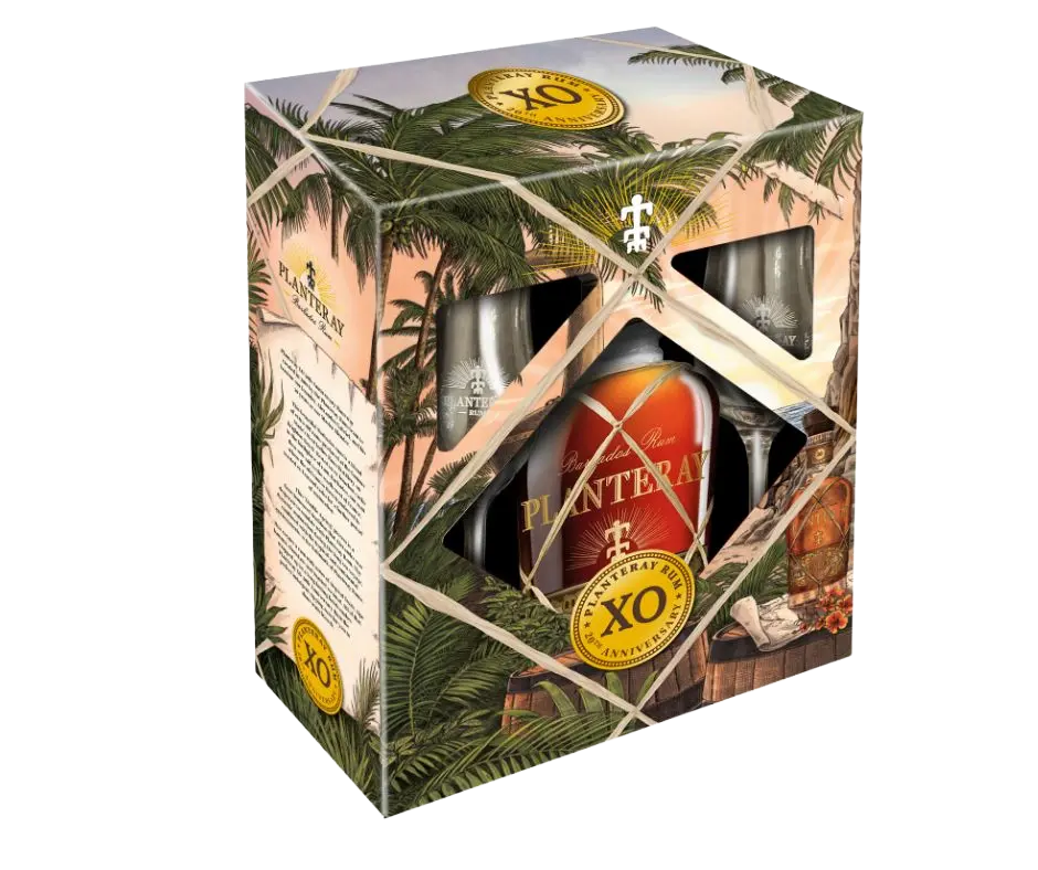 Planteray Barbados XO 20th Anniversary VAP mit 2 Nosing-Gläsern